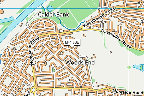 Lees Field map (M41 8SE) - OS VectorMap District (Ordnance Survey)