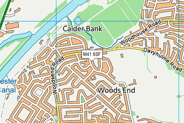 M41 8SF map - OS VectorMap District (Ordnance Survey)