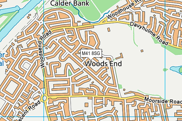 M41 8SG map - OS VectorMap District (Ordnance Survey)