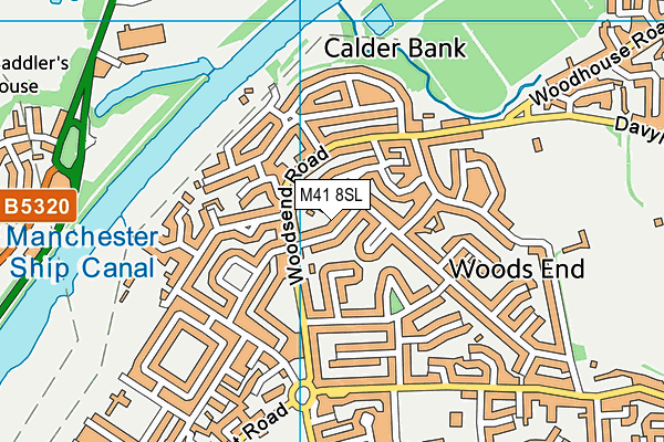 M41 8SL map - OS VectorMap District (Ordnance Survey)