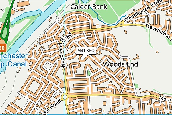 M41 8SQ map - OS VectorMap District (Ordnance Survey)