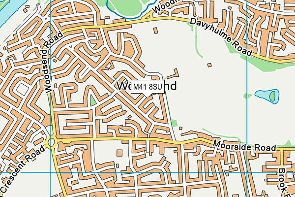 M41 8SU map - OS VectorMap District (Ordnance Survey)