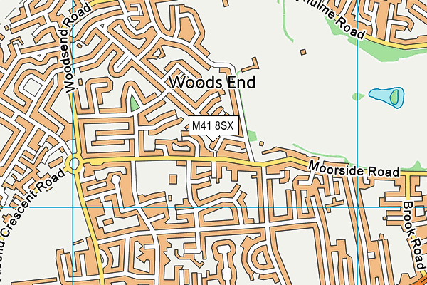 M41 8SX map - OS VectorMap District (Ordnance Survey)