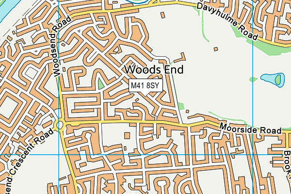 M41 8SY map - OS VectorMap District (Ordnance Survey)