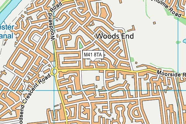 M41 8TA map - OS VectorMap District (Ordnance Survey)