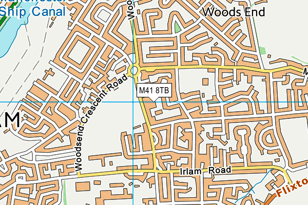 M41 8TB map - OS VectorMap District (Ordnance Survey)