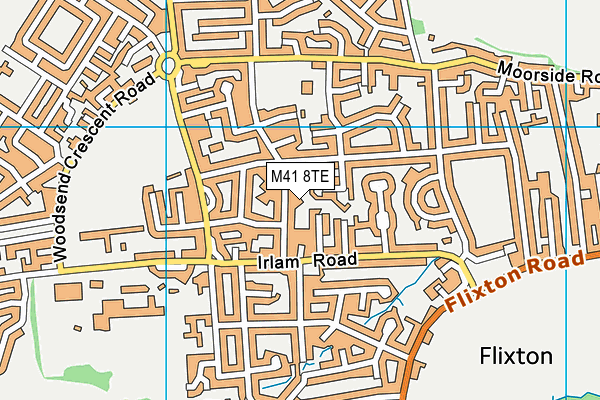 M41 8TE map - OS VectorMap District (Ordnance Survey)