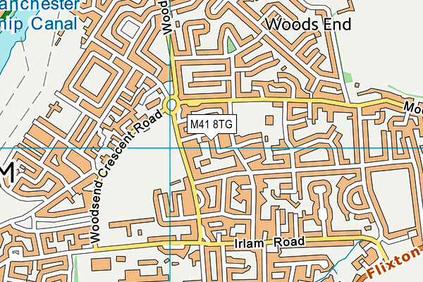 M41 8TG map - OS VectorMap District (Ordnance Survey)