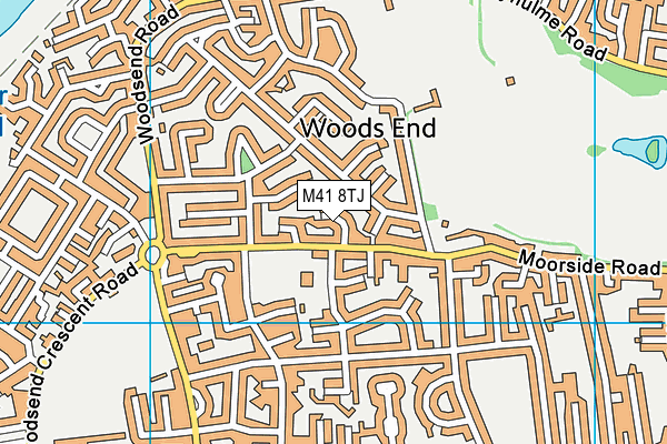 M41 8TJ map - OS VectorMap District (Ordnance Survey)