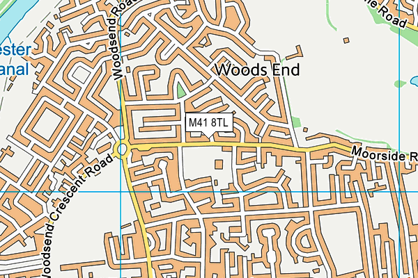 M41 8TL map - OS VectorMap District (Ordnance Survey)