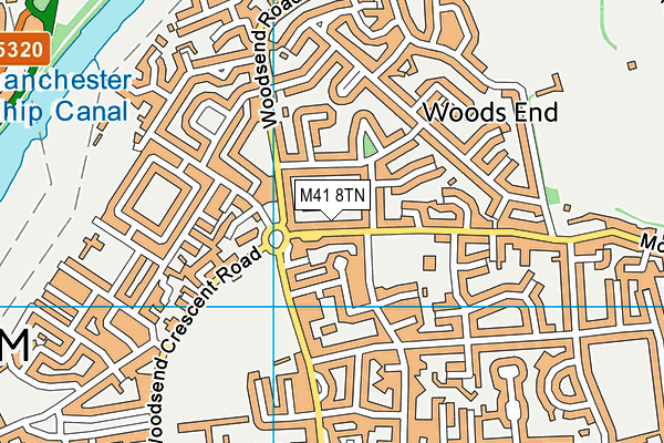 M41 8TN map - OS VectorMap District (Ordnance Survey)