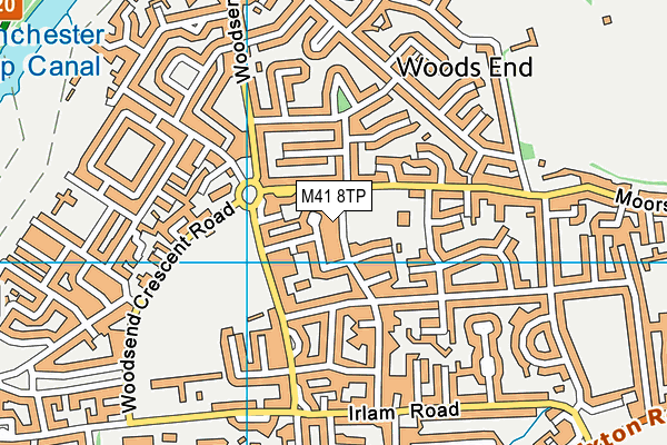 M41 8TP map - OS VectorMap District (Ordnance Survey)