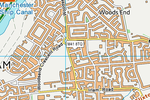 M41 8TQ map - OS VectorMap District (Ordnance Survey)