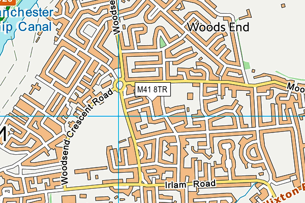 M41 8TR map - OS VectorMap District (Ordnance Survey)