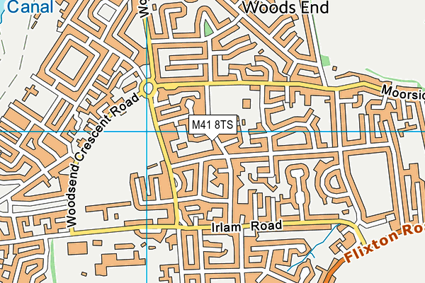 M41 8TS map - OS VectorMap District (Ordnance Survey)