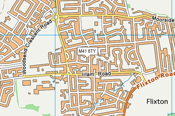 M41 8TY map - OS VectorMap District (Ordnance Survey)