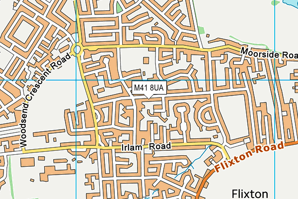 M41 8UA map - OS VectorMap District (Ordnance Survey)