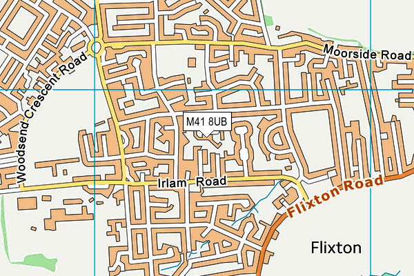 M41 8UB map - OS VectorMap District (Ordnance Survey)