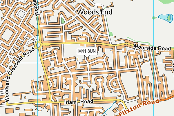 M41 8UN map - OS VectorMap District (Ordnance Survey)