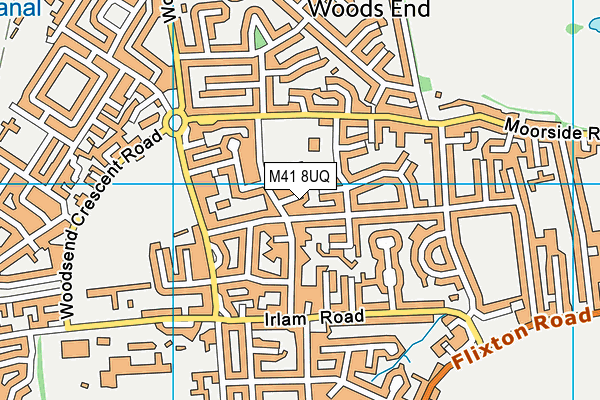 M41 8UQ map - OS VectorMap District (Ordnance Survey)