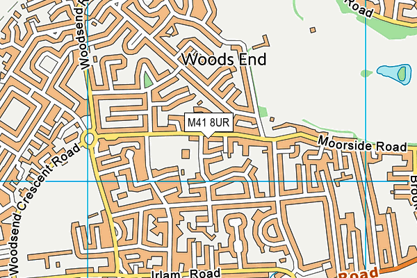 M41 8UR map - OS VectorMap District (Ordnance Survey)