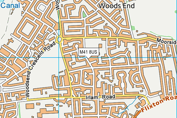 M41 8US map - OS VectorMap District (Ordnance Survey)