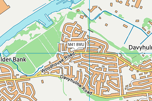M41 8WU map - OS VectorMap District (Ordnance Survey)