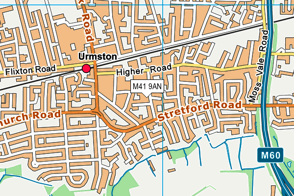 M41 9AN map - OS VectorMap District (Ordnance Survey)