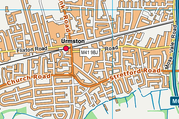 M41 9BJ map - OS VectorMap District (Ordnance Survey)