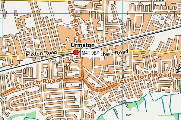 M41 9BP map - OS VectorMap District (Ordnance Survey)