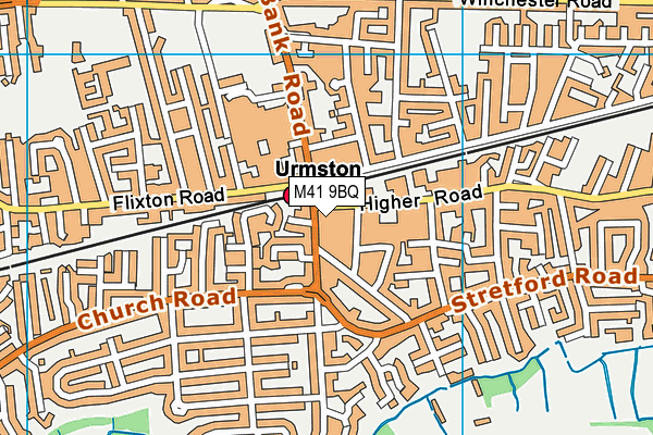 M41 9BQ map - OS VectorMap District (Ordnance Survey)