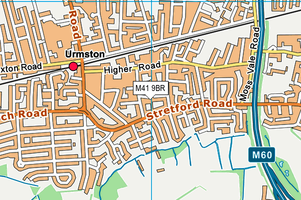 M41 9BR map - OS VectorMap District (Ordnance Survey)