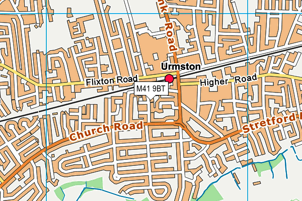 M41 9BT map - OS VectorMap District (Ordnance Survey)