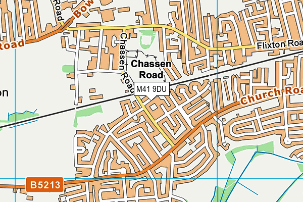 M41 9DU map - OS VectorMap District (Ordnance Survey)