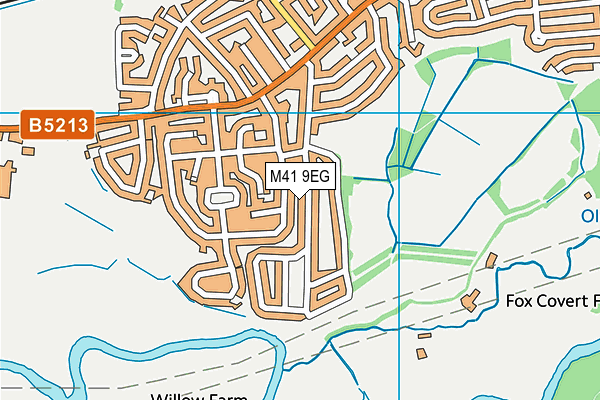 M41 9EG map - OS VectorMap District (Ordnance Survey)