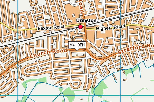 M41 9EH map - OS VectorMap District (Ordnance Survey)