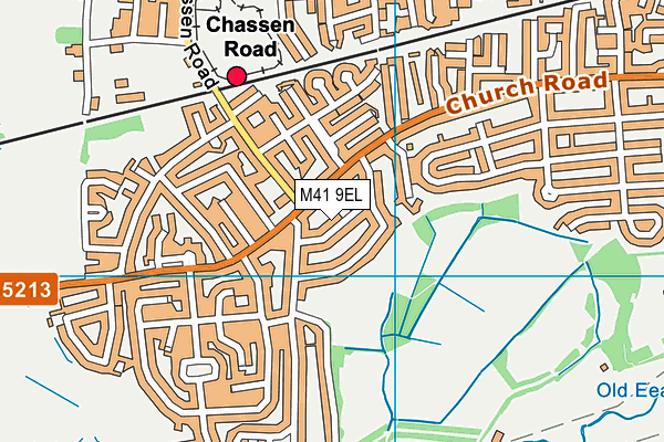 M41 9EL map - OS VectorMap District (Ordnance Survey)