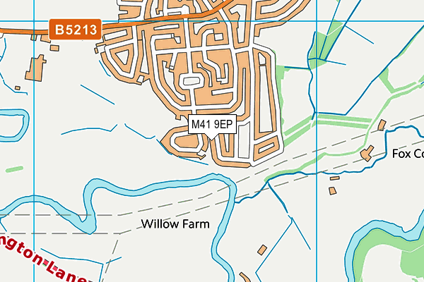 M41 9EP map - OS VectorMap District (Ordnance Survey)