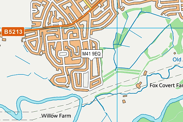 M41 9EQ map - OS VectorMap District (Ordnance Survey)