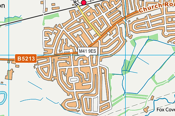 M41 9ES map - OS VectorMap District (Ordnance Survey)