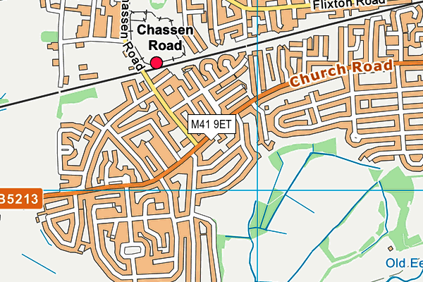 M41 9ET map - OS VectorMap District (Ordnance Survey)