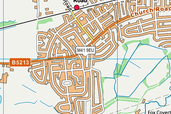 M41 9EU map - OS VectorMap District (Ordnance Survey)