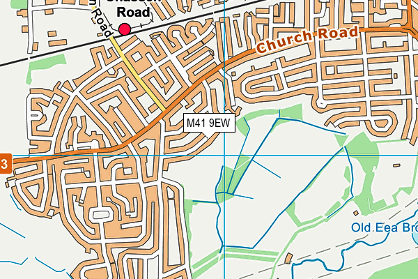 M41 9EW map - OS VectorMap District (Ordnance Survey)