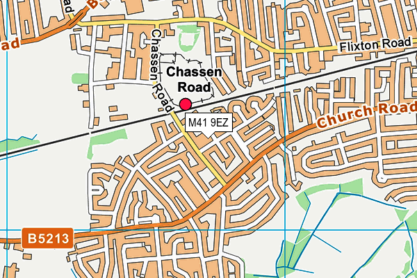 M41 9EZ map - OS VectorMap District (Ordnance Survey)