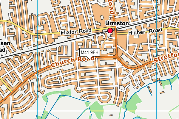 M41 9FH map - OS VectorMap District (Ordnance Survey)