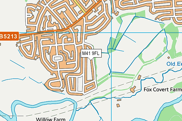 M41 9FL map - OS VectorMap District (Ordnance Survey)