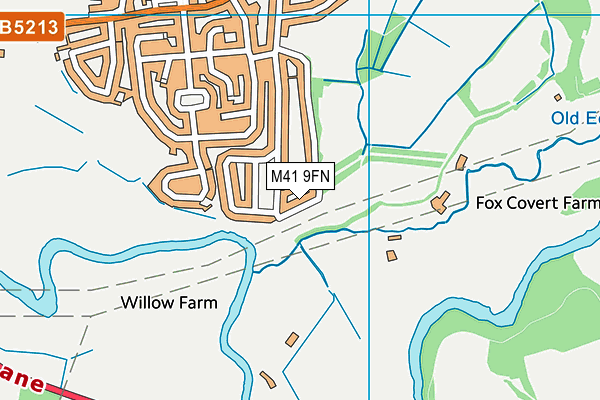 M41 9FN map - OS VectorMap District (Ordnance Survey)