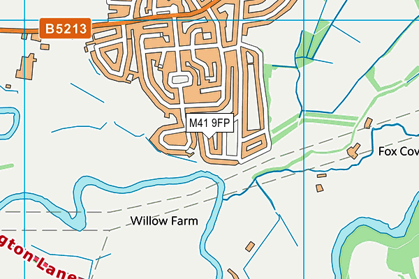 M41 9FP map - OS VectorMap District (Ordnance Survey)