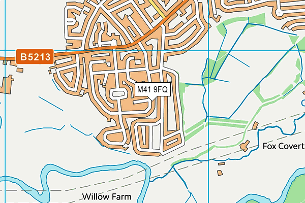 M41 9FQ map - OS VectorMap District (Ordnance Survey)