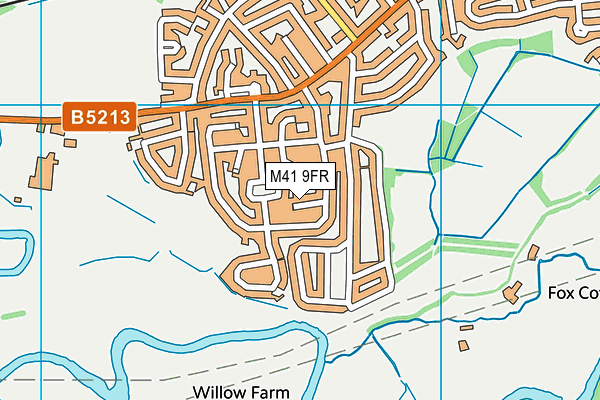 M41 9FR map - OS VectorMap District (Ordnance Survey)